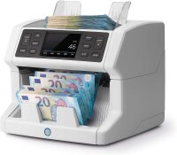 Safescan 2850 - Banknotenzähler für sortierte Banknoten mit 3-facher Echtheitsprüfung und mehrsprachiger Benutzeroberfläche, 25.9 x 25.4 x 25.5 cm