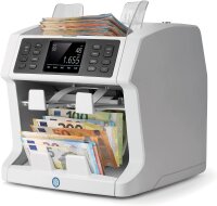 Safescan 2985-SX - Hochgeschwindigkeits-Banknotenwertzähler und -sortierer für unsortierte Banknoten mit 7-facher Falschgelderkennung, 112-0649, 27.1 x 30 x 29.3