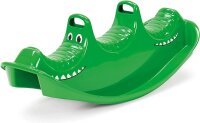 Dantoy – Schaukelpferd mit 3 Sitzen - Wippe aus Langlebiger Kunststoff - Kinderwippe für Kinder - 1–5 Jahre - Grünes Krokodil - Garten Spielzeug - Draußen / Drinnen - Hergestellt in Dänemark