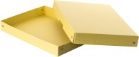 Original Falken 5er Pack PureBox Pastell. Made in Germany. 40 mm hoch DIN A4 farbig sortiert. Aufbewahrungsbox mit Deckel aus stabilem Karton Vegan Geschenkbox Transportbox Schachtel Allzweckbox