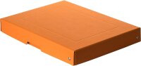 Original Falken PureBox Pastell. Made in Germany. 40 mm hoch DIN A4 orange. Aufbewahrungsbox mit Deckel aus stabilem Karton Vegan Geschenkbox Transportbox Schachtel Allzweckbox