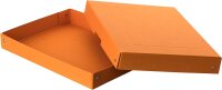 Original Falken PureBox Pastell. Made in Germany. 40 mm hoch DIN A4 orange. Aufbewahrungsbox mit Deckel aus stabilem Karton Vegan Geschenkbox Transportbox Schachtel Allzweckbox