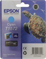 Epson T1572 Tintenpatrone Schildkröte, Singlepack, cyan
