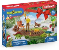 schleich 98644 Adventskalender DINOSAURS 2022, für Kinder ab 5 Jahren, für Dino-Fans mit einer menschlichen Spielfigur, einer Menge Dinosaurier und Zubehör für das Dschungel Abenteuer