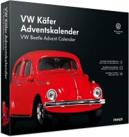 FRANZIS 55255 - VW Käfer Adventskalender rot, Metall...