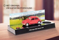FRANZIS 55255 - VW Käfer Adventskalender rot, Metall Modellbausatz im Maßstab 1:43, inkl. Soundmodul und 52-seitigem Begleitbuch