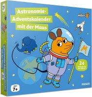 FRANZIS 67162 - Astronomie Adventskalender mit der Maus, 24 Versuche für den Advent zum Entdecken, Forschen und Rätseln, für Kinder ab 7 Jahren