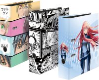 Original Falken 6er Pack Motiv-Ordner Manga Faces. Made in Germany. 8 cm breit DIN A4 Ringordner Aktenordner Briefordner Büroordner Plastikordner Motivordner