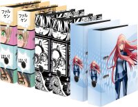 Original Falken 6er Pack Motiv-Ordner Manga sortiert. Made in Germany. 8 cm breit DIN A4 Vegan Ringordner Aktenordner Briefordner Büroordner Plastikordner Schlitzordner