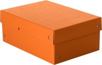 Original Falken PureBox Pastell. Made in Germany. 100 mm hoch DIN A5 orange. Aufbewahrungsbox mit Deckel aus stabilem Karton Vegan Geschenkbox Transportbox Schachtel Allzweckbox