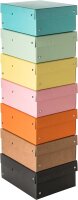 Original Falken PureBox Pastell. Made in Germany. 100 mm hoch DIN A5 orange. Aufbewahrungsbox mit Deckel aus stabilem Karton Vegan Geschenkbox Transportbox Schachtel Allzweckbox