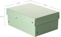 Original Falken PureBox Pastell. Made in Germany. 100 mm hoch DIN A5 grün. Aufbewahrungsbox mit Deckel aus stabilem Karton Vegan Geschenkbox Transportbox Schachtel Allzweckbox