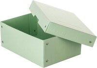 Original Falken PureBox Pastell. Made in Germany. 100 mm hoch DIN A5 grün. Aufbewahrungsbox mit Deckel aus stabilem Karton Vegan Geschenkbox Transportbox Schachtel Allzweckbox