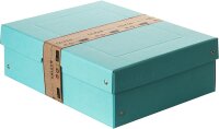 Original Falken PureBox Pastell. Made in Germany. 100 mm hoch DIN A4 blau. Aufbewahrungsbox mit Deckel aus stabilem Karton Vegan Geschenkbox Transportbox Schachtel Allzweckbox