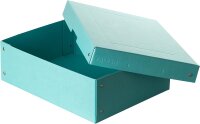 Original Falken PureBox Pastell. Made in Germany. 100 mm hoch DIN A4 blau. Aufbewahrungsbox mit Deckel aus stabilem Karton Vegan Geschenkbox Transportbox Schachtel Allzweckbox