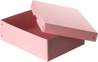 Original Falken PureBox Pastell. Made in Germany. 100 mm hoch DIN A4 pink. Aufbewahrungsbox mit Deckel aus stabilem Karton Vegan Geschenkbox Transportbox Schachtel Allzweckbox