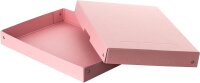 Original Falken PureBox Pastell. Made in Germany. 40 mm hoch DIN A4 pink. Aufbewahrungsbox mit Deckel aus stabilem Karton Vegan Geschenkbox Transportbox Schachtel Allzweckbox