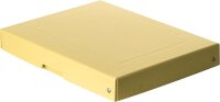 Original Falken PureBox Pastell. Made in Germany. 40 mm hoch DIN A4 gelb. Aufbewahrungsbox mit Deckel aus stabilem Karton Vegan Geschenkbox Transportbox Schachtel Allzweckbox