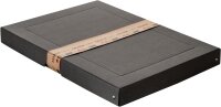 Original Falken PureBox Black. Made in Germany. 40 mm hoch DIN A3. Aufbewahrungsbox mit Deckel aus stabilem Recycling-Karton Blauer Engel Vegan Geschenkbox Transportbox Schachtel Allzweckbox