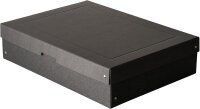 Original Falken PureBox Black. Made in Germany. 100 mm hoch DIN A3. Aufbewahrungsbox mit Deckel aus stabilem Recycling-Karton Blauer Engel Vegan Geschenkbox Transportbox Schachtel Allzweckbox