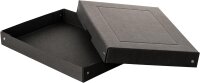 Original Falken PureBox Black. Made in Germany. 40 mm hoch DIN A4. Aufbewahrungsbox mit Deckel aus stabilem Recycling-Karton Blauer Engel Vegan Geschenkbox Transportbox Schachtel Allzweckbox