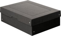 Original Falken PureBox Black. Made in Germany. 100 mm hoch DIN A4. Aufbewahrungsbox mit Deckel aus stabilem Recycling-Karton Blauer Engel Vegan Geschenkbox Transportbox Schachtel Allzweckbox