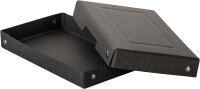 Original Falken PureBox Black. Made in Germany. 25 mm hoch DIN A6. Aufbewahrungsbox mit Deckel aus stabilem Recycling-Karton Blauer Engel Vegan Geschenkbox Transportbox Schachtel Allzweckbox