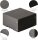 Original Falken PureBox Black. Made in Germany. 85 mm hoch 150x150 mm. Aufbewahrungsbox mit Deckel aus stabilem Recycling-Karton Blauer Engel Vegan Geschenkbox Transportbox Schachtel Allzweckbox