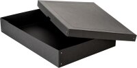 Original Falken PureBox Black. Made in Germany. 100 mm hoch DIN A2. Aufbewahrungsbox mit Deckel aus stabilem Recycling-Karton Blauer Engel Vegan Geschenkbox Transportbox Schachtel Allzweckbox