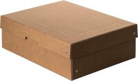 Original Falken PureBox Nature. Made in Germany. 100 mm hoch DIN A4. Aufbewahrungsbox mit Deckel aus stabilem Karton Vegan Geschenkbox Transportbox Schachtel Allzweckbox