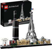 LEGO 21044 B-Ware Architecture Paris, Modellbausatz mit Eiffelturm, Champs-Élysées und Louvre-Modell, Skyline-Kollektion, Haus und Büro-Deko, Geschenkideen für Sammler, Männer und Frauen