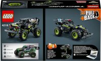 LEGO 42118 B-Ware Technic Monster Jam Grave Digger Truck, Gelände-Buggy, 2in1 Auto-Set, Spielzeugauto mit Rückziehmotor, Geschenk für Kinder, Jungen und Mädchen ab 7 Jahren