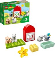 LEGO 10949 B-Ware DUPLO Tierpflege auf dem Bauernhof Spielzeug für Kleinkinder ab 2 Jahren mit Figuren: Ente, Schwein, Schaf und Katze