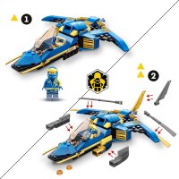 LEGO 71784 B-Ware NINJAGO Jays Donner-Jet EVO, Aufrüstbares Ninja Spielzeug-Flugzeug mit Jay Minifigur, Geschenkidee zum Geburtstag für Kinder ab 7 Jahren