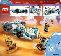 LEGO 71791 B-Ware NINJAGO Zanes Drachenpower-Spinjitzu-Rennwagen, Spielzeug für Kinder ab 7 Jahren, Jungen & Mädchen, Fahrzeug-Bausatz mit Spinnfunktion und 4 Minifiguren