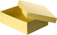 Original Falken 5er Pack PureBox Pastell. Made in Germany. 100 mm hoch DIN A4 farbig sortiert. Aufbewahrungsbox mit Deckel aus stabilem Karton Vegan Geschenkbox Transportbox Schachtel Allzweckbox