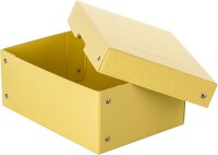 Original Falken 5er Pack PureBox Pastell. Made in Germany. 100 mm hoch DIN A5 farbig sortiert. Aufbewahrungsbox mit Deckel aus stabilem Karton Vegan Geschenkbox Transportbox Schachtel Allzweckbox
