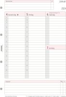 Chronoplan 50704 Kalendereinlage 2024 (Wochenplan A4 (210x297mm) Ersatzkalendarium für Terminplaner, ideal für detaillierte Wochenplanung, 1 Woche auf 2 Seiten in Spalten, mit Universallochung) weiß