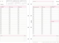 Chronoplan 50704 Kalendereinlage 2024 (Wochenplan A4 (210x297mm) Ersatzkalendarium für Terminplaner, ideal für detaillierte Wochenplanung, 1 Woche auf 2 Seiten in Spalten, mit Universallochung) weiß