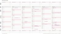Chronoplan 50274 Kalendereinlage 2024, Jahresplan im A5 Format (148x210 mm), Ersatzkalendarium, ideal für übersichtliche Jahresplanung, Multilochung, zum Aufklappen (mit Leporello-Falzung), weiß