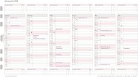Chronoplan 50274 Kalendereinlage 2024, Jahresplan im A5 Format (148x210 mm), Ersatzkalendarium, ideal für übersichtliche Jahresplanung, Multilochung, zum Aufklappen (mit Leporello-Falzung), weiß