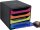Exacompta 310498D Premium Ablagebox mit 4 Schubladen für DIN A4+ Dokumente. Belastbare Schubladenbox mit hoher Kapazität für mehr Platz auf dem Schreibtisch Big Box Iderama Schwarz|Bunt