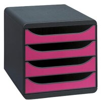 Exacompta 310784D Premium Ablagebox mit 4 Schubladen...