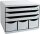 Exacompta 306740D Ablagebox Office Querformat mit 6 Schubladen für DIN A+ Dokumente. Belastbare Schubladenbox mit hoher Kapazität für mehr Platz auf dem Schreibtisch Store Box Lichtgrau