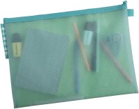 Exacompta 37150E Chromaline Tasche mit Reißverschluss aus weichem, strapazierfähigem Material, zum Aufbewahren von Schreibutensilien, Beauty-Accessoires, A4, 1 Stück Zufallsfarbe