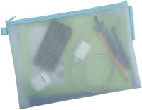 Exacompta 37150E Chromaline Tasche mit Reißverschluss aus weichem, strapazierfähigem Material, zum Aufbewahren von Schreibutensilien, Beauty-Accessoires, A4, 1 Stück Zufallsfarbe