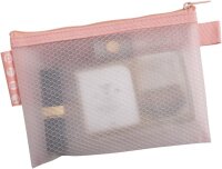 Exacompta 37120E Chromaline Tasche mit Reißverschluss aus weichem, strapazierfähigem Material, zum Aufbewahren von Schreibutensilien, Beauty-Accessoires, A6, 1 Stück Zufallsfarbe