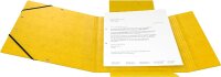 Exacompta 55849B Postmappe aus robustem Kunststoff mit 3 Innenklappen DIN A4 mit 2 Gummizügen gelb Juris-Mappe Sammelmappe Dokumentenmappe für Büro und Schule, gelb, 1 Stück