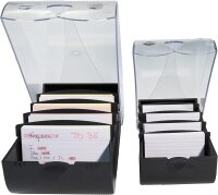 Exacompta 5341423D Lernkartei Bunnybox Schwarz DIN A7 quer inklusive 100 Karteikarten. Originelle Karteikartenbox zum einfachen Vokabeln lernen dank 5-Fächer-Lernsystem für 600 Karteikarten