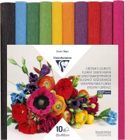 Clairefontaine 995001C Packung mit 10 Rollen, 25 x 100 cm, 160 g, zum Basteln von Blumen